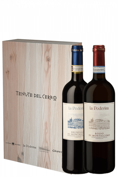 Brunello La Poderina 2017 + Rosso La Poderina 2021 Tenute Del Cerro (Cassetta in Legno)