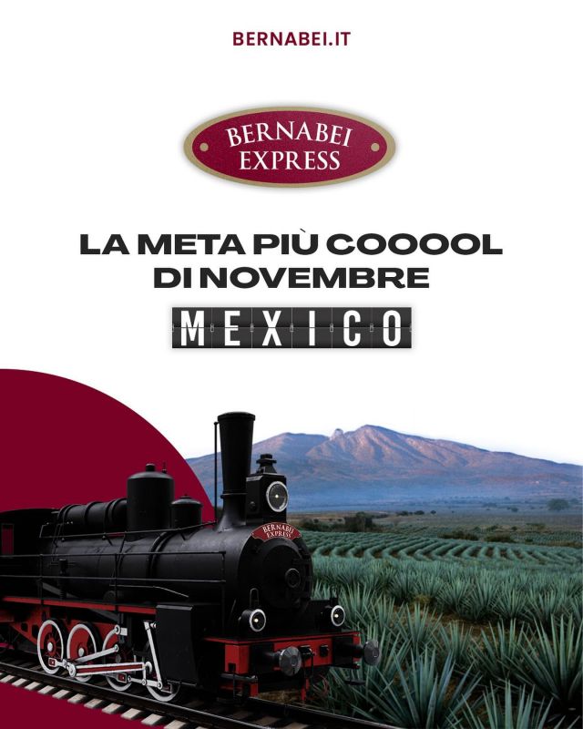 BENVENUTI SUL BERNABEI EXPRESS 🚂

Per il mese di Novembre vi portiamo in: Messico! 🇲🇽 

Scopri perché…

#BernabeiExpress #Messico